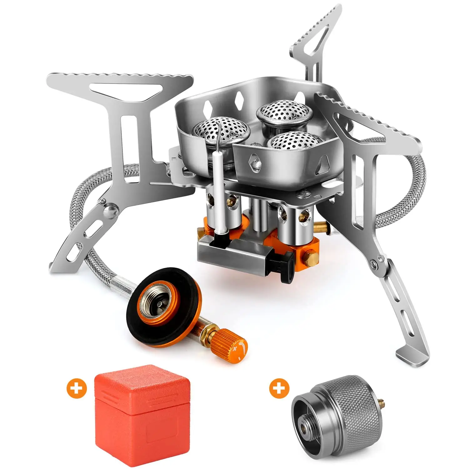 Custom Outdoor Stainless Steel Mini Portable Tourist Gas Cooker 3 Three Burner Cooking Stove Camping