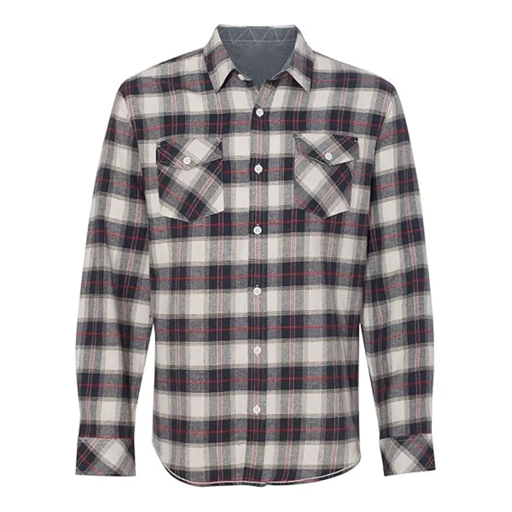 Reasonable Price Men Red White Blue Plaid Long Sleeve Button-Down Shirt Available In All Styles And Design