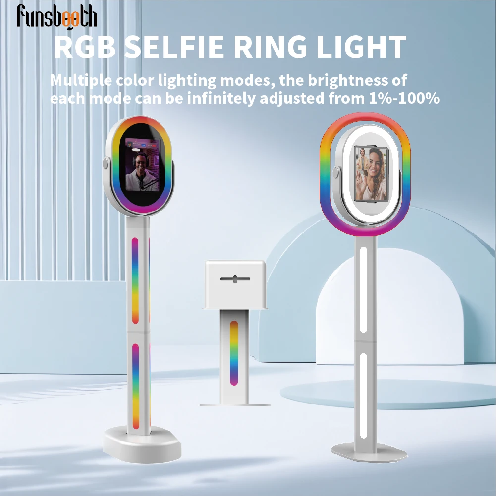 Funsbooth Высококачественный портативный легкий Ipad фотобудка с кольцевым светом для продажи
