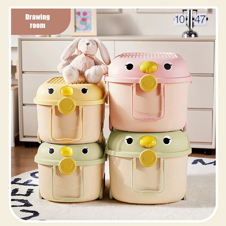 Lid Large Capacity Children Toy Building Blocks Basket Baby Snack Doll Container Household Clothes Storage Box