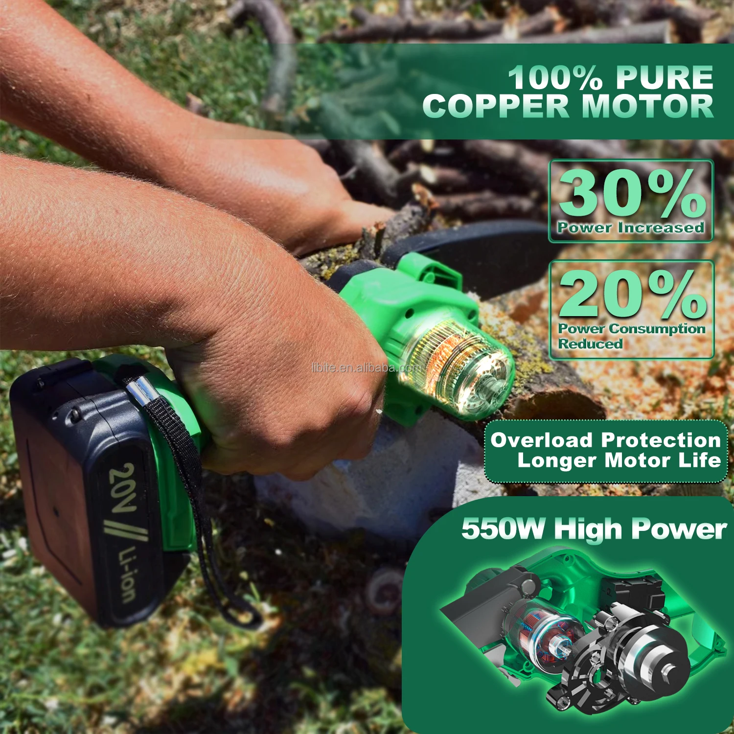 24V 48V electric chainsaw 4 6 inch Portable Handheld Electric Tree Cutting Cordless Chain Saw electric lithium chainsaw battery