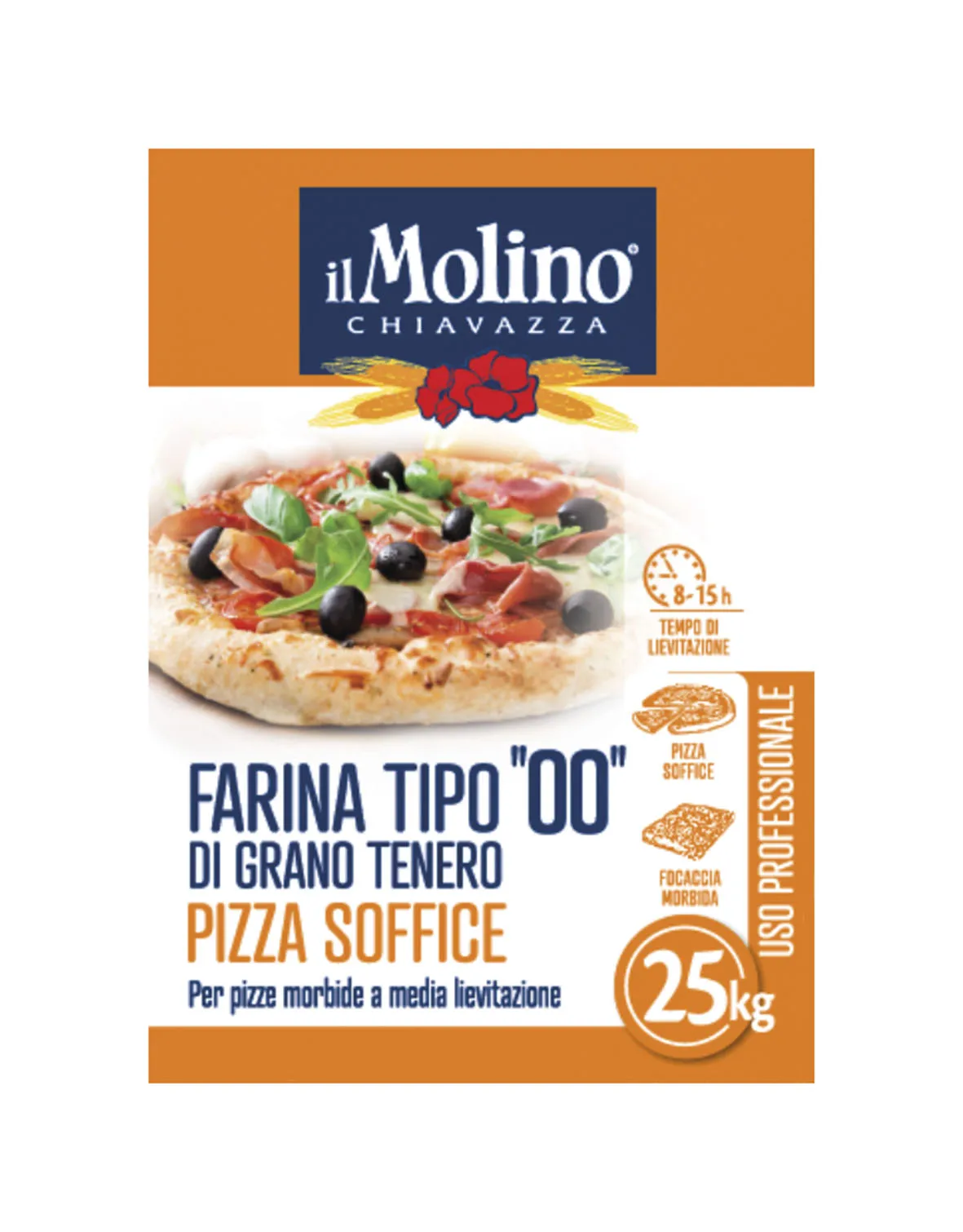 Wheat flour 00 for PIZZA SOFFICE High Quality 100% Natural Flour Soft and Tasty pizza with Medium Leavening Time