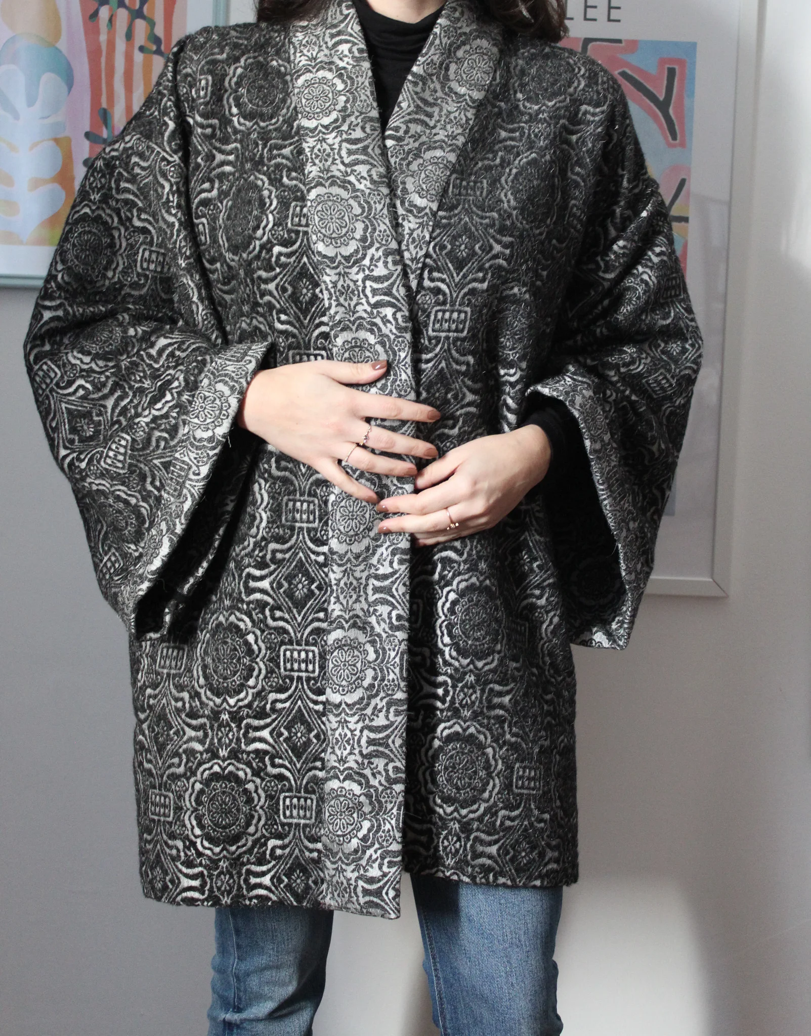 High Quality Made in Italy Woman Jacket Casual Short Cotton Kimono Style Wool Long Sleeves All Sizes