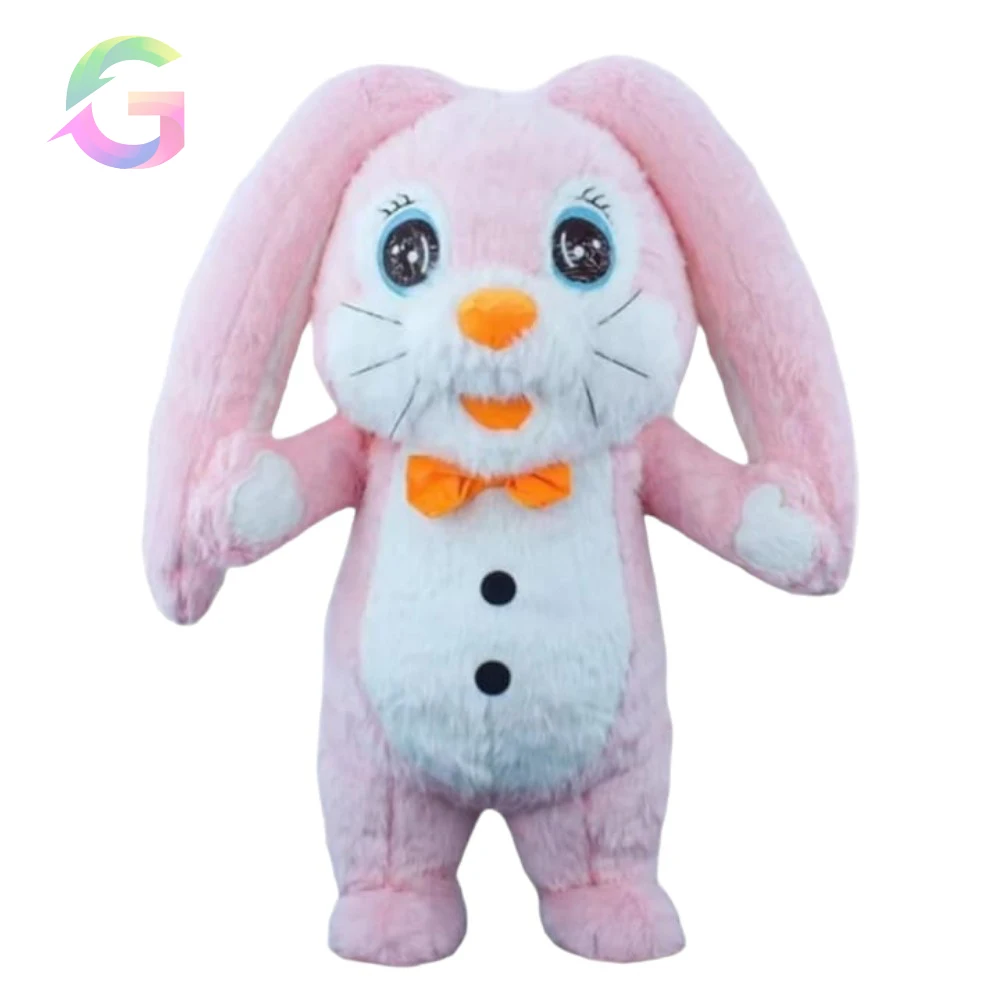 Костюм талисмана из меха кролика Ганеша с принтом для мероприятий