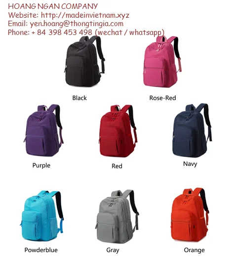 ODM/ OEM Vietnam manufacturer of school bags, outdoor backpack made in Vietnam, 2022 hot trend backpack