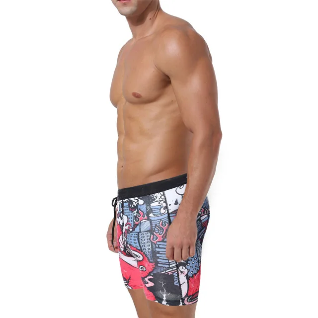 Colored Striped Boxers For Men High Quality Woven Cotton Home Shorts Casual Loose Plus Size Underwear Men Sexy