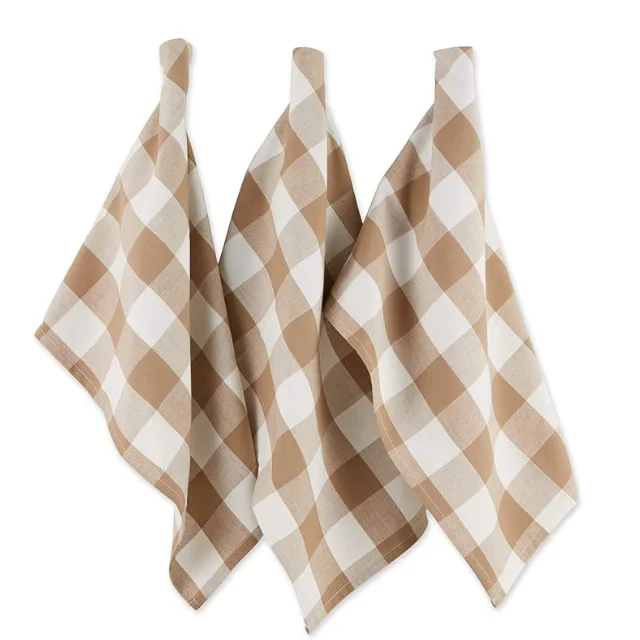 Оптовая цена кухонные полотенца в клетку буйвола салфетки из 100 хлопка набор кухонных полотенец