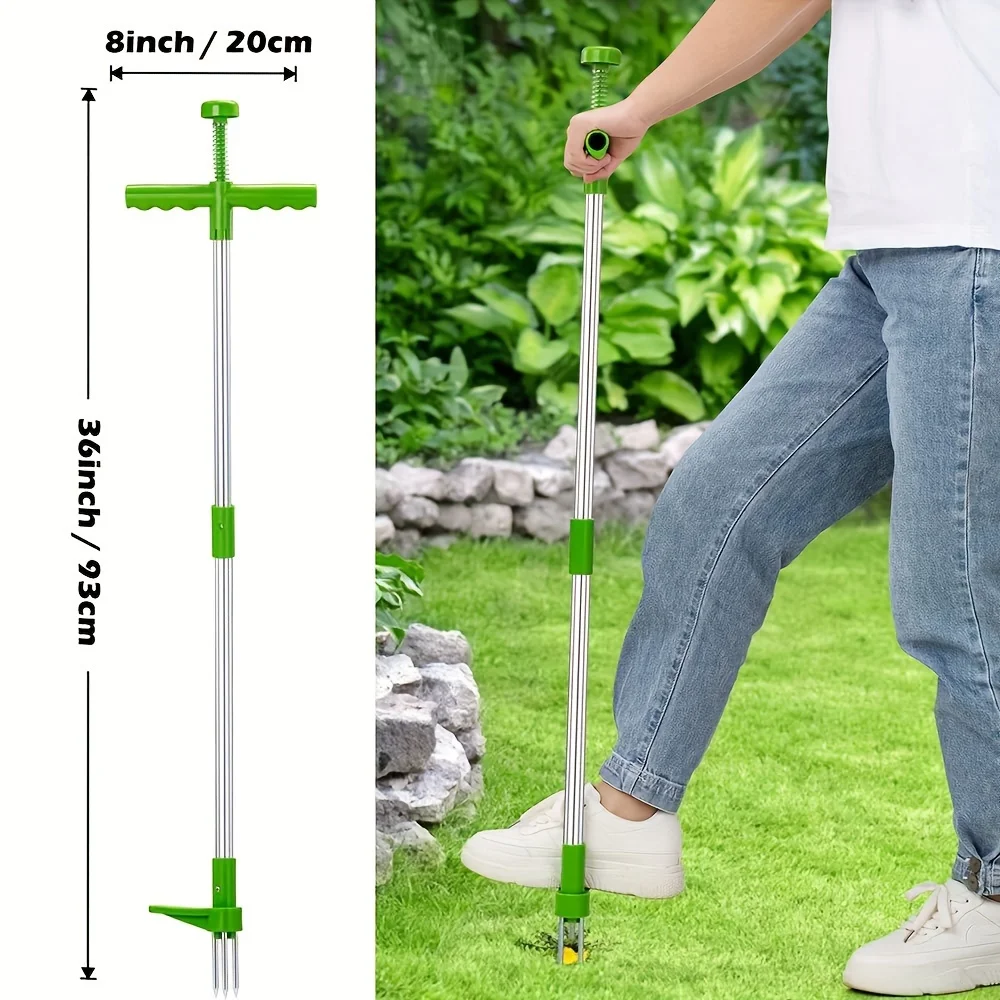 Gardening lawn weedpuller Garden Hand Weeder StandUp Long handle Weeding Claws Hound Dandelion Root Pulling Tools Picker Grabber