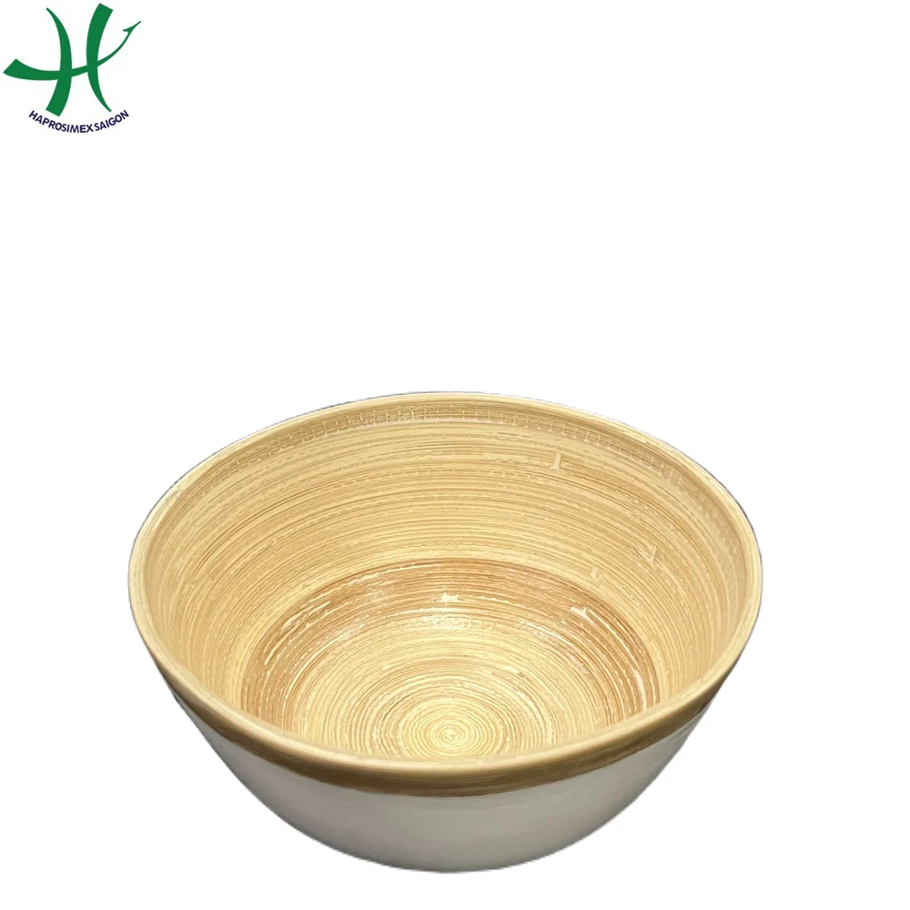 Handicraft coiled bamboo bowl /  Decorative Fruit Bowl for Kitchenware/ Salad Bowl