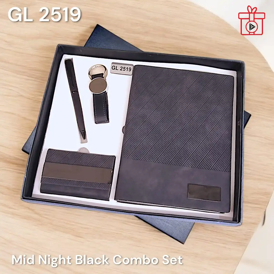 Luxury Promotional Gift Set 4 in 1 Gift Combo  Keychain, Diary, Visiting Card Holder and Pen Combo Available at Affordable Price