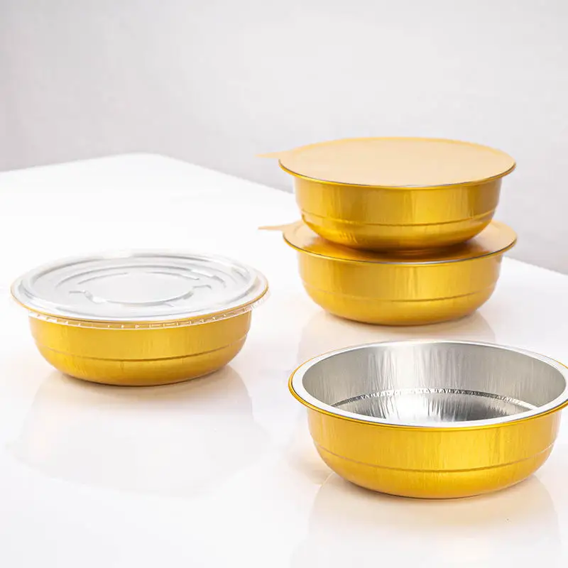 Disposable Square BBQ Baking Cake Cooking Safety Food Grade Packaging Storage Aluminum Foil  Container /Tray /PansWith Lids