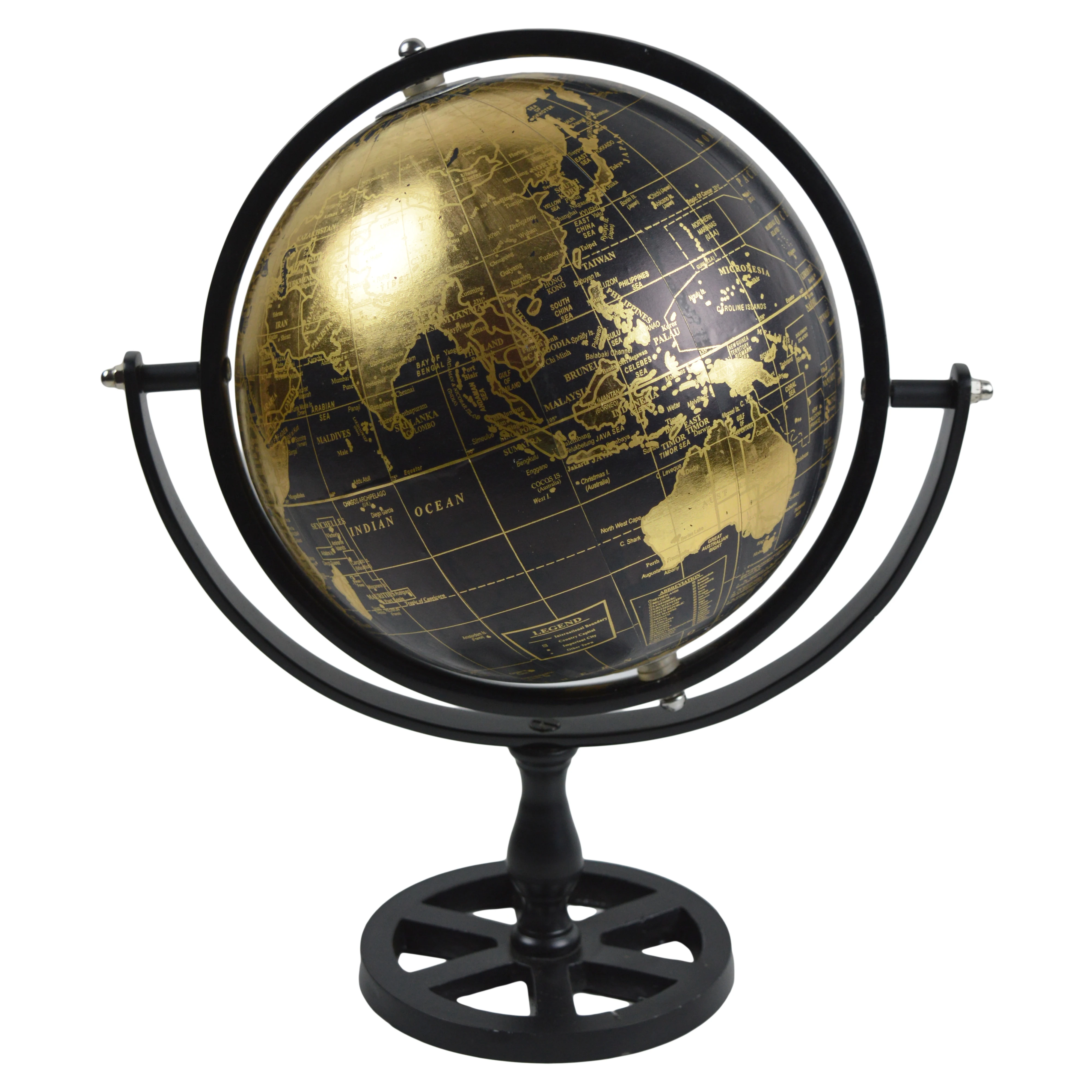 Best Selling World Globe Educational Model New Plastic Ball Map World Globe with Metal Silver base