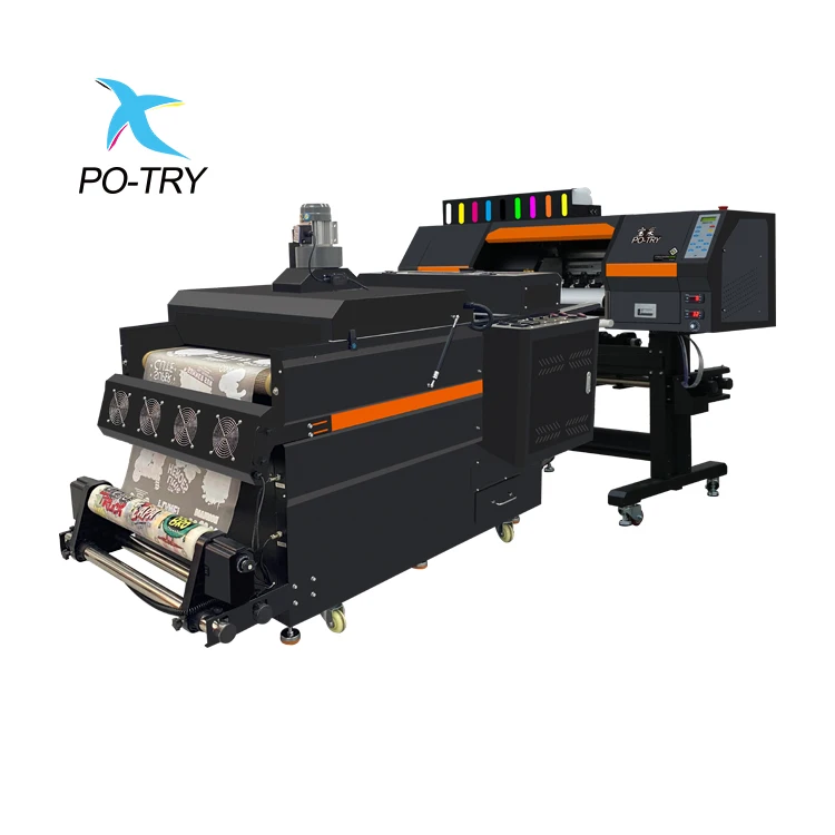 po-try 60cm 600mm Roll to Roll  dtf heat transfer 3 heads fluorescent 60cm digit printer