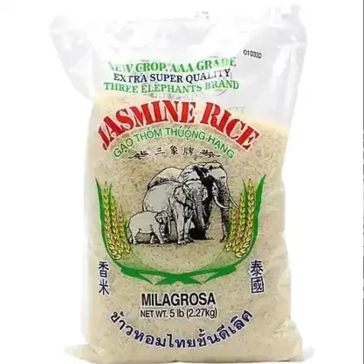 Жасминовый рис пропаренный 5% сорванный оптом по конкурентоспособной цене стандартная 100% чистота жасмин тайский рис/длиннозерный
