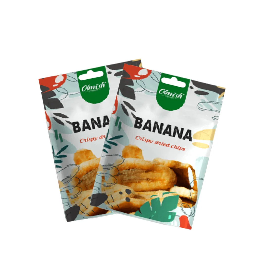 High Quality Dried Banana Chips 500g/bag  ready to export from OLMISH brand manufacturer in Vietnam