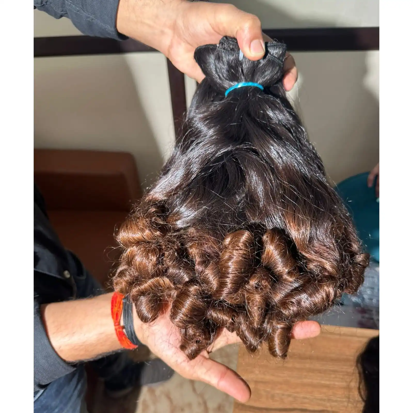 Wholesale Price 30-Inch Wave Bundle Raw Human Remy Hair Extensions Braiding Temple Indian Hair Bulk 8 Inches Stretched Women