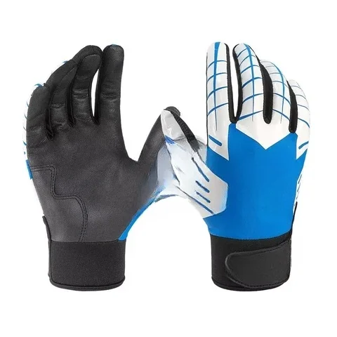 Custom Wholesale Panel New Plain leather baseball batting mittens  Cotton Men 3d Embroidery Logo Fitted Unisex Baseball Sports