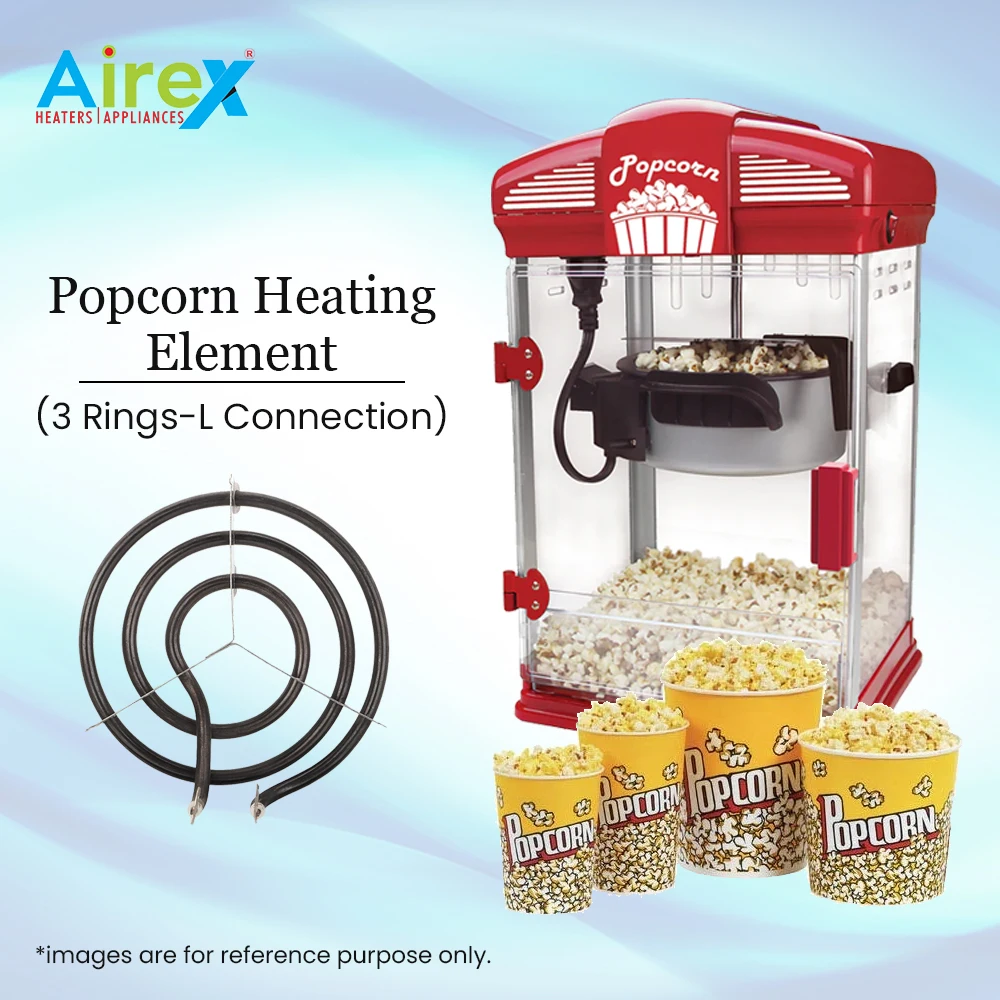 Airex 1000 ватт из нержавеющей стали Pop Corn & кальян нагревательный элемент трубчатый кольцевой нагреватель для водонагревателей дизайн 3 кольца
