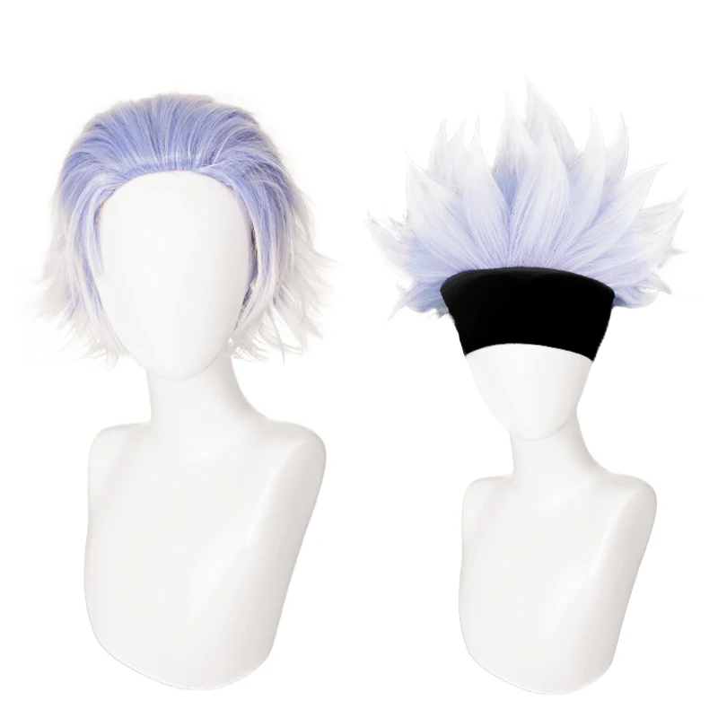 FiguartZERO Gojo Satoru short wig blue color tipped white color