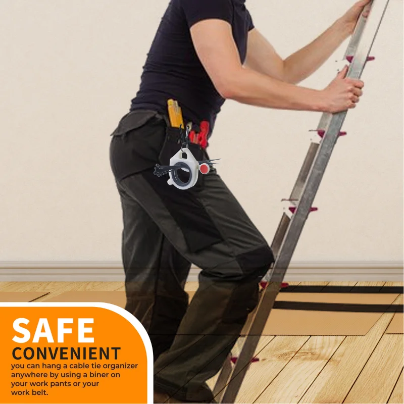 Plastic Cable Zip Tie Bracket Cable Tie Tightener Organizer Holder Mount for Household and Outdoor Wire Ties