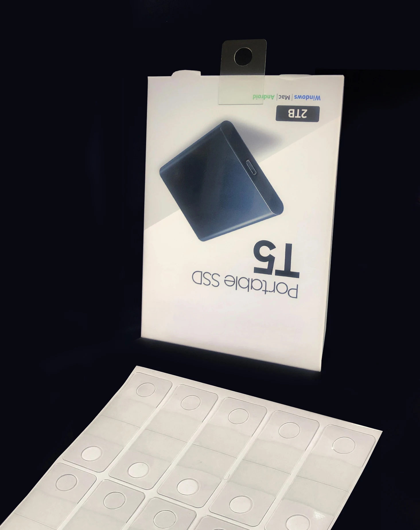 PET Clear Circle Sot adhesive Hang Tab