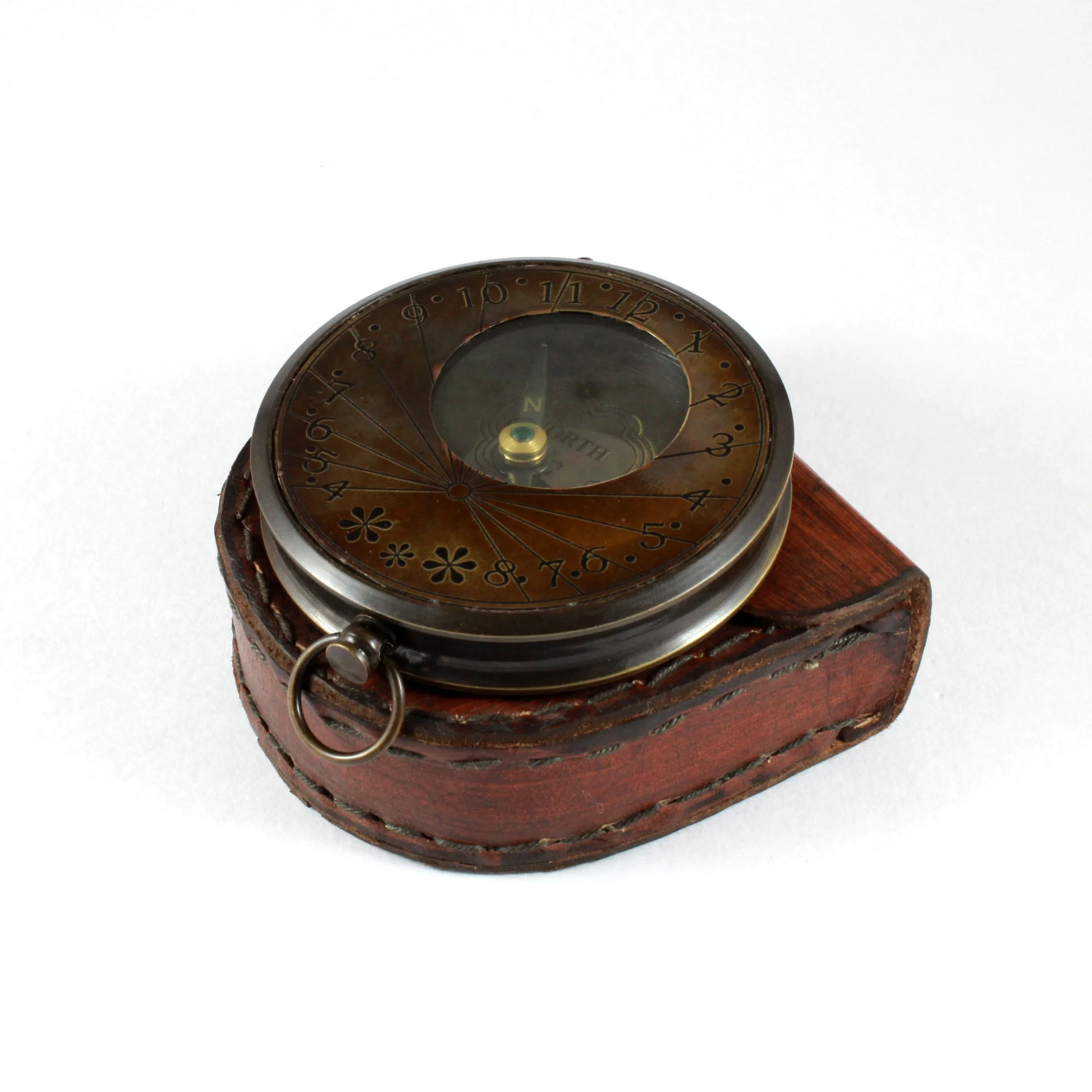 Nautical Vintage Nautical Maritime Kelvin and Hughes London 1917 Brass Brunton Compass Brown Antique
