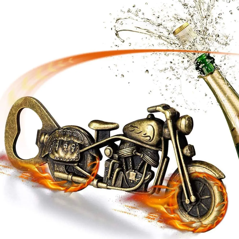 Christmas Gift Vintage Bronze Gunmetal Gadget F1 Racing Motorcycle Bottle Openers For Party Bar Wedding Tool Luxury Gift