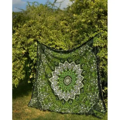 Cotton Beautiful Star Mandala Twin Tapestry Indian Wall Hanging Printed Multiple Colors Wall Decoration Home Textile Handmade