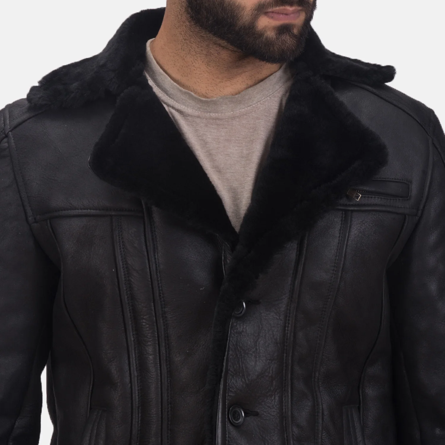 Furcliff Double Face Shearling Leather Coat