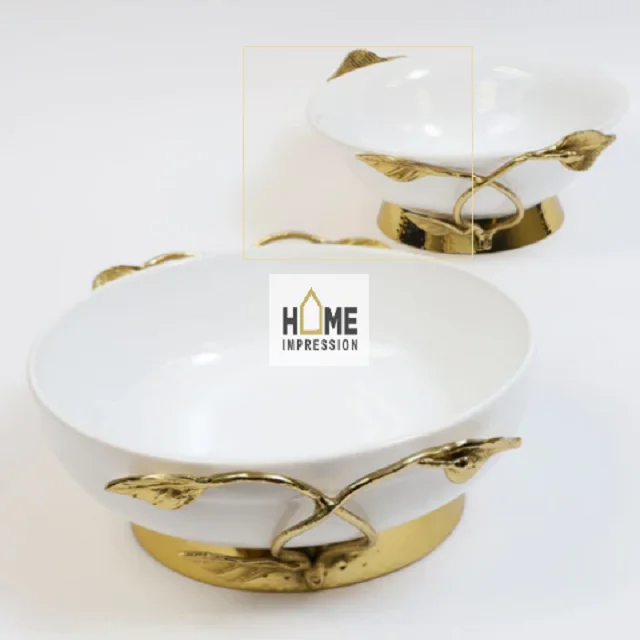 Handmade White & Gold Decorative Luxury Napkin Holder White & Gold Decor Napkin Tissue Holder