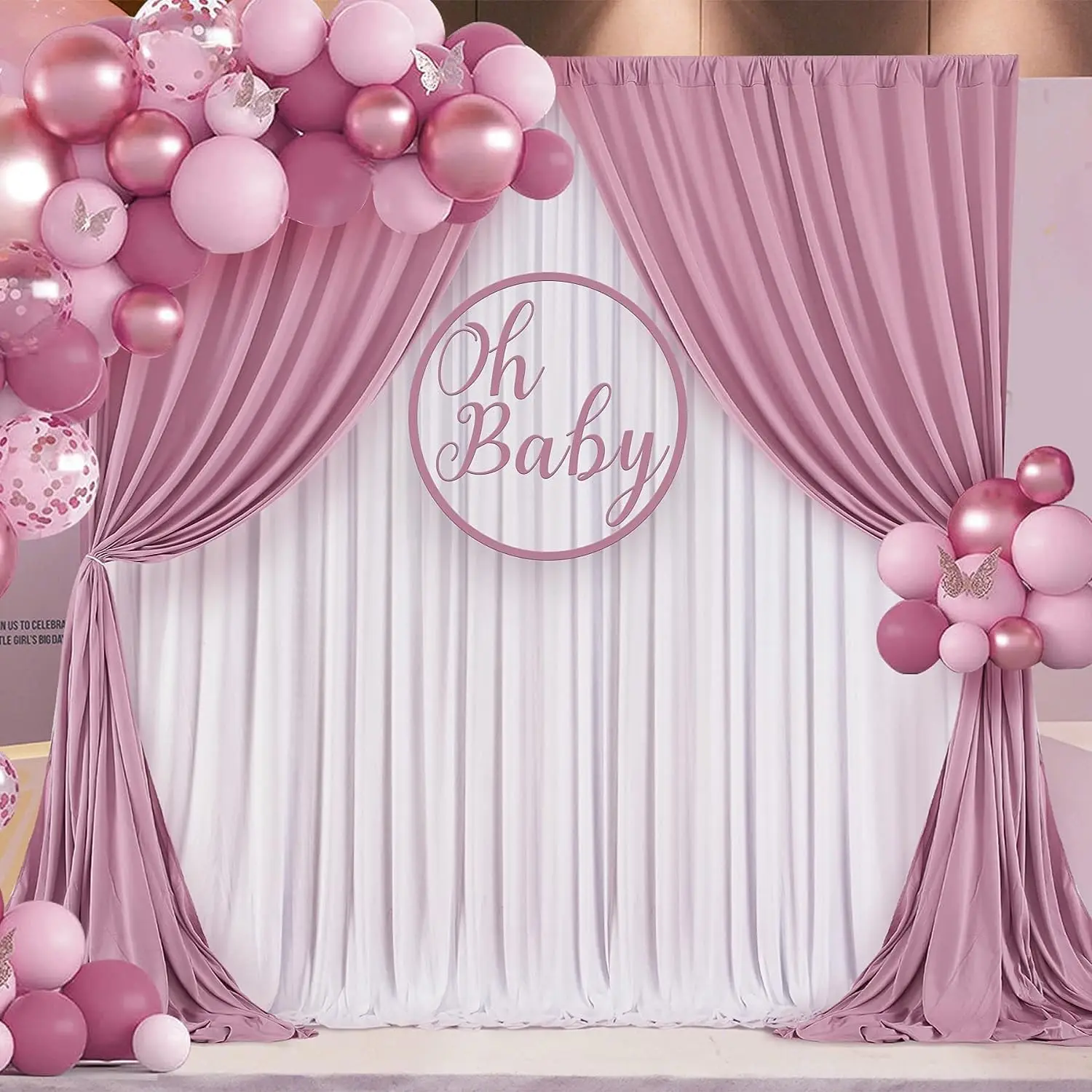 Thick Polyester Photo Backdrop Drapes for Wedding Birthday