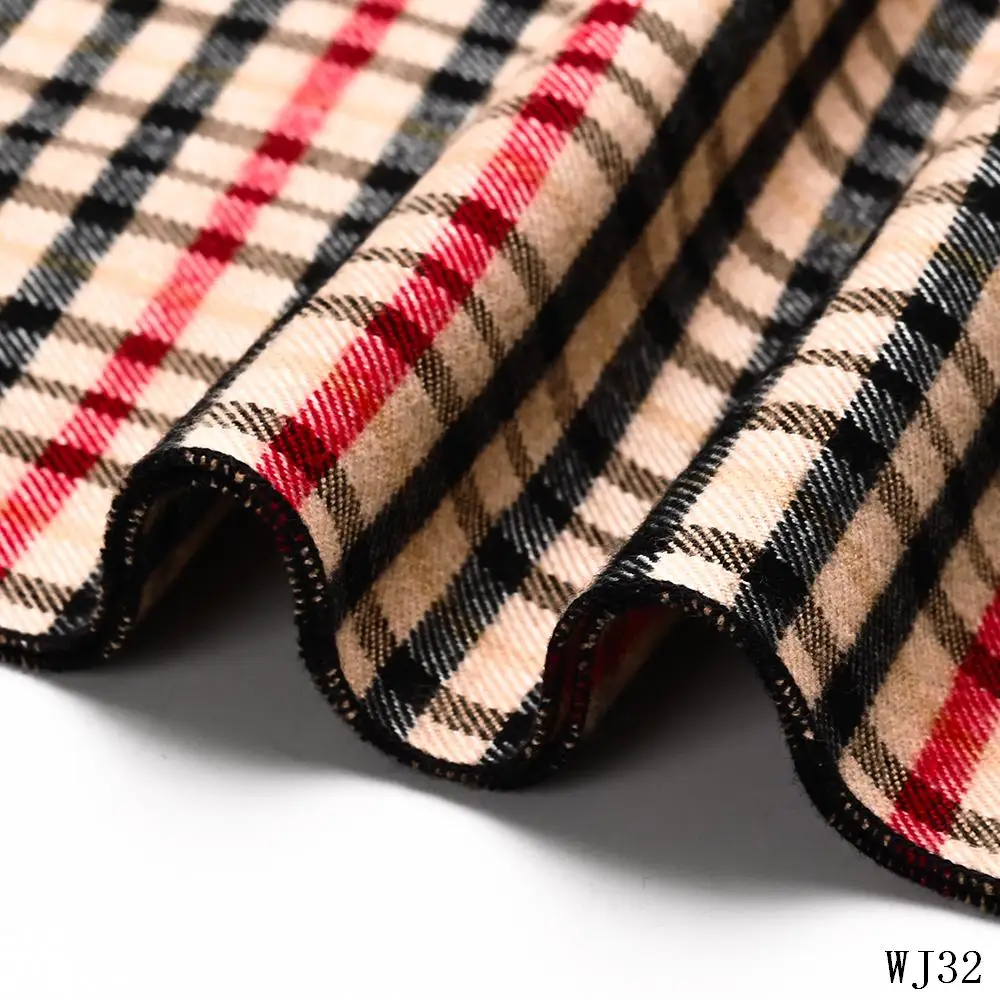 YiLi Fashion red color 100%  Viscose Scarves Cashmere Feel plaid Scarf with Tassel