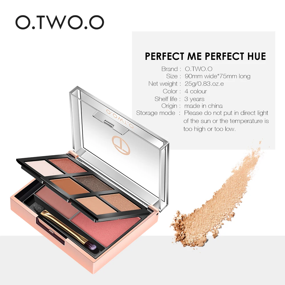 O.TWO.O Customization Makeup Professional Factory 6 Eyeshadow 2 Blusher Set Makeup Palette