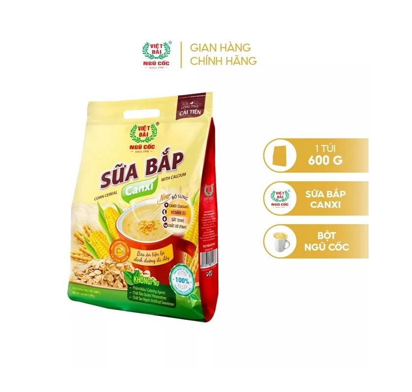 Vietdai Instant Corn Cereal Powder with Calcium Healthy Fresh Nutritious Style from Vietnam Vendor Wholesale