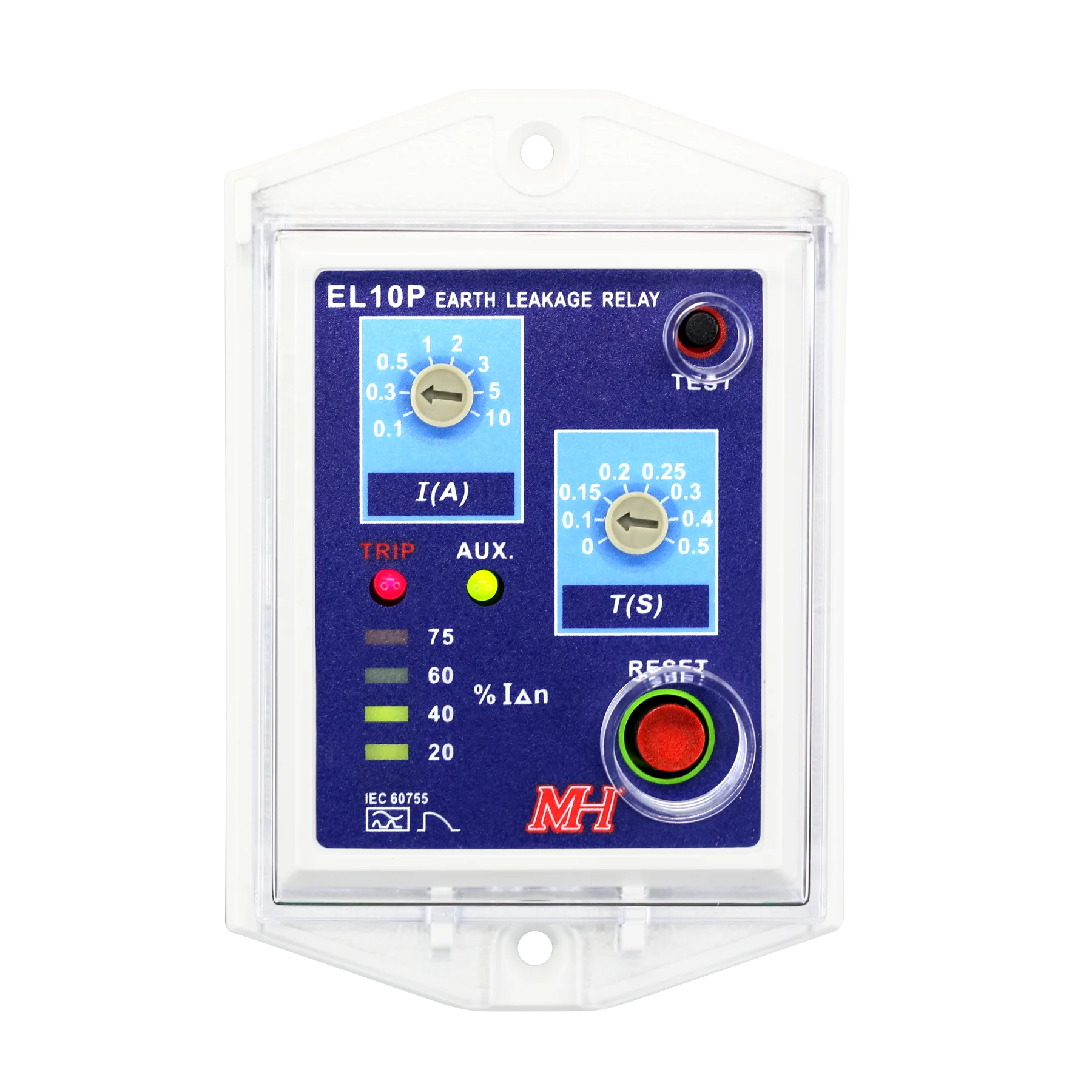 MH Earth Leakage Relay EL 03P & 10P & 30P Residual Current Device Rated Residual Operating Current 0.03 to 30A