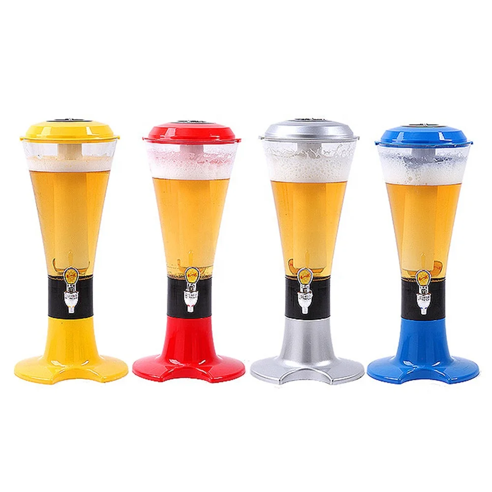 custom logo 3L beer dispensador 1.5l luminous draft beer tower