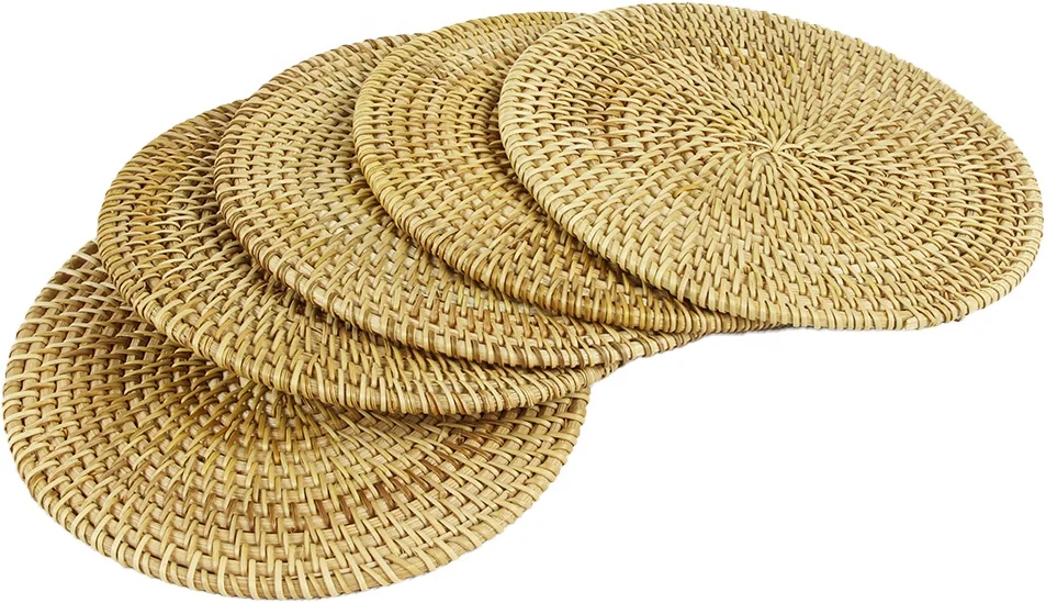Wholesale Rectangle Plates Manufacturer Home Decoration Bamboo Rattan Placemat Decorative Rattan Placemat With Customized Logo