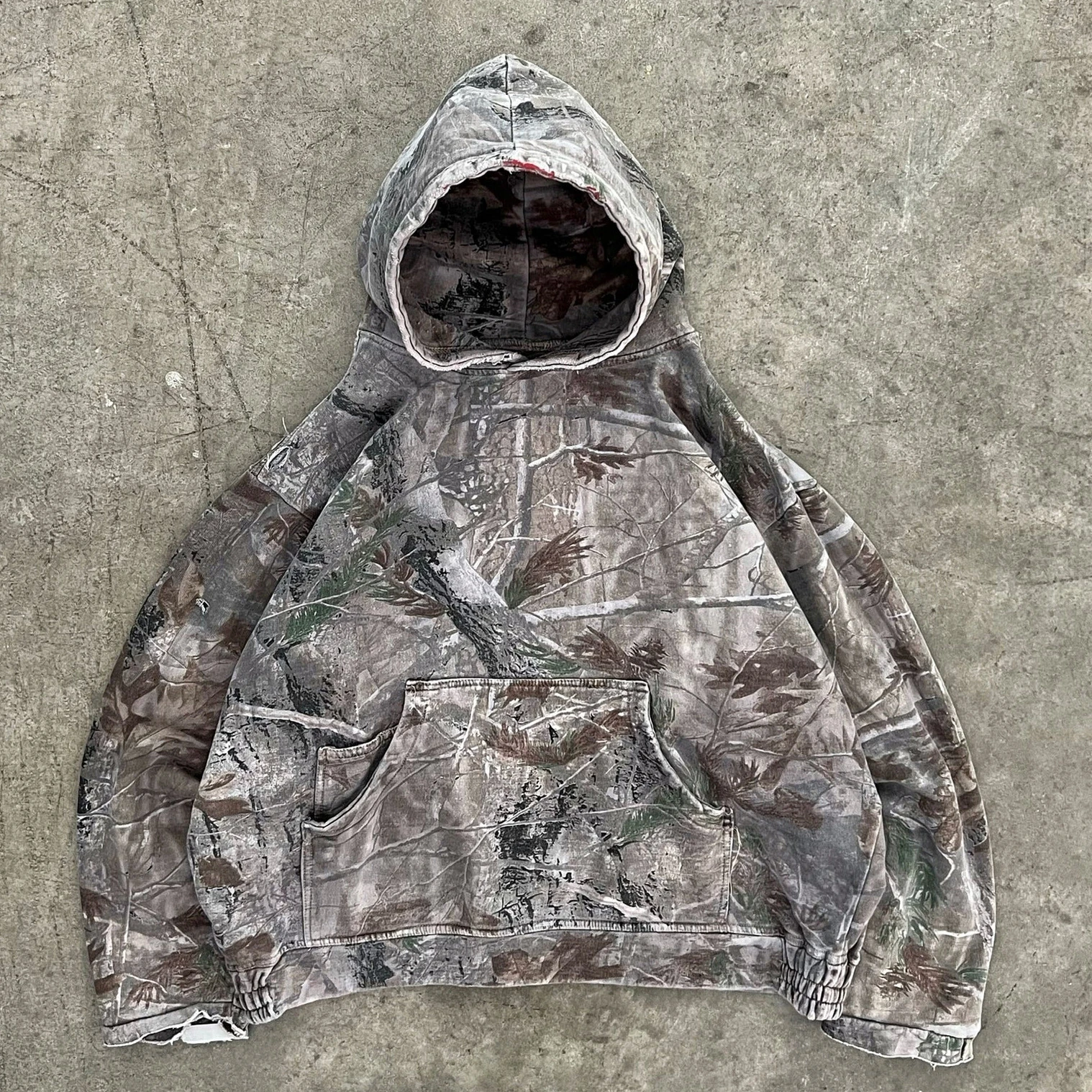 Wholesale Over Digital Tree Printed Camo Hoodie Custom Pullover Streetwear Men Hoodie Manufacturers