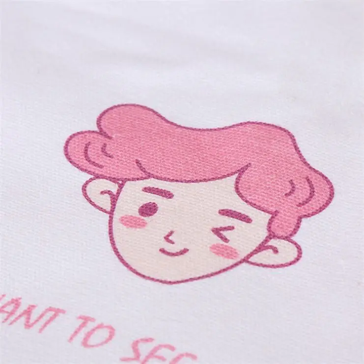 Customized Cheap Recycle Printed Cotton Fabric Shopping Souvenir Tote Bag With Logo