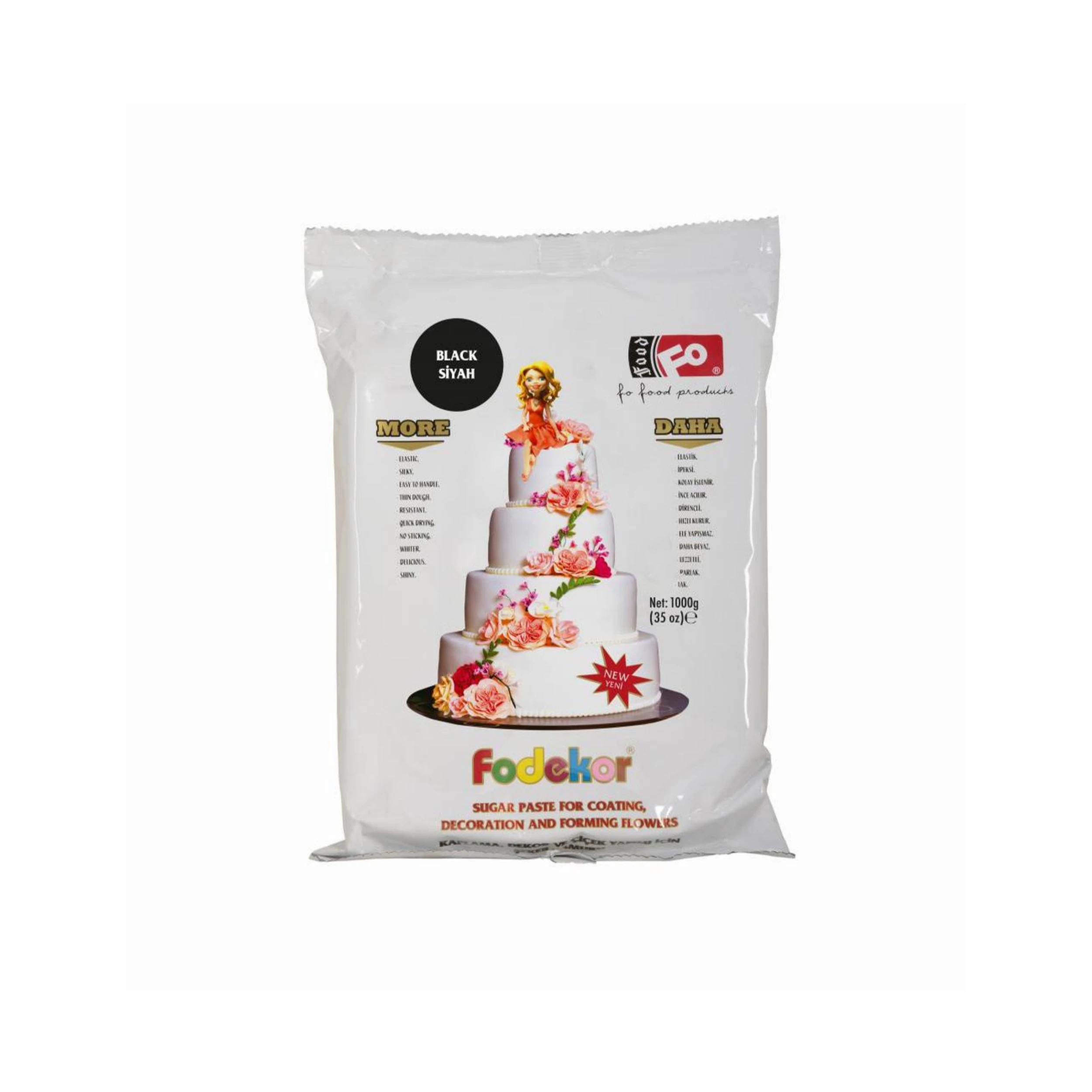Фо покрытие для торта сахарное тесто черное 1 кг Сахарная паста выпечка горячая распродажа Высокое качество Лучшая цена
