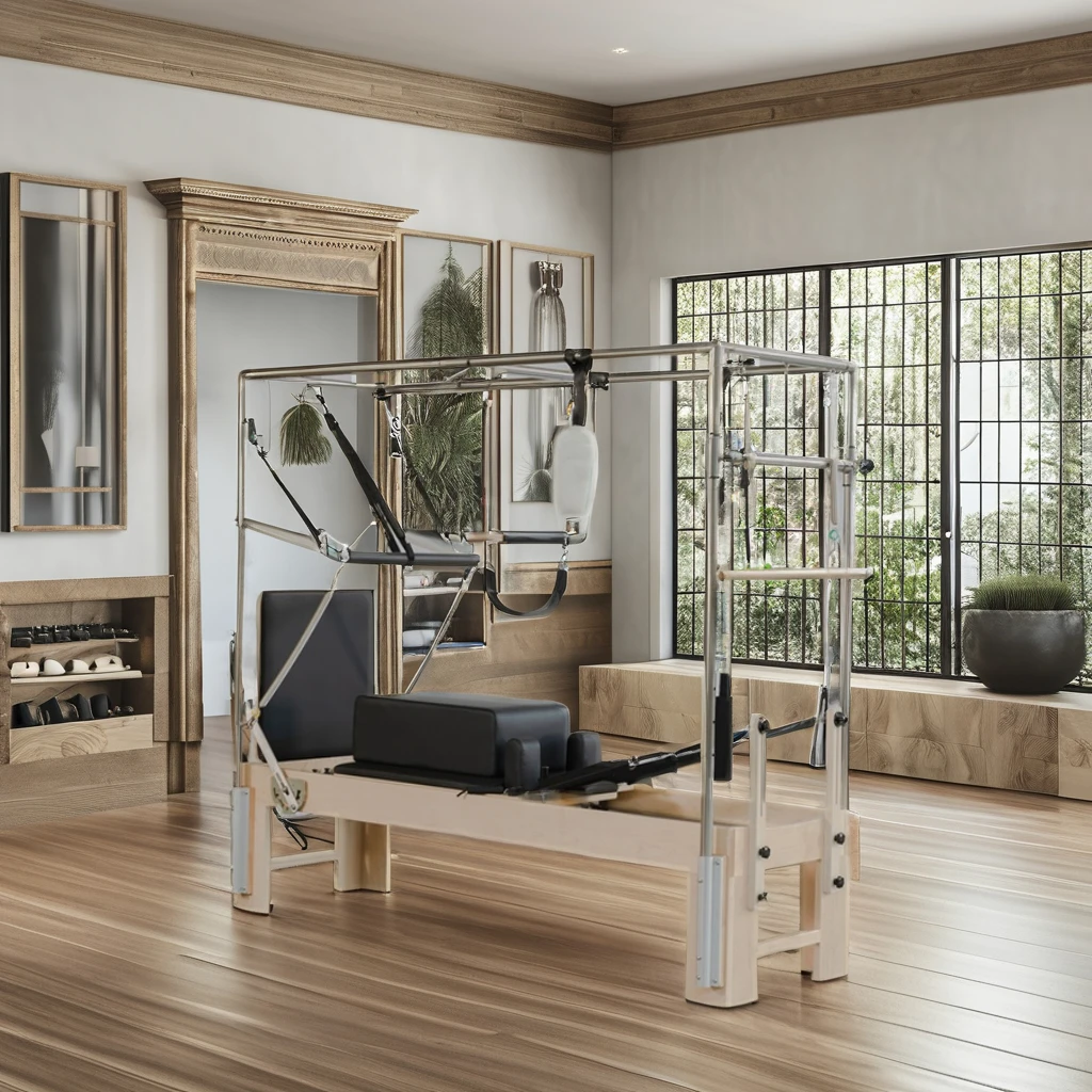 Home Fitness Essential Multi-Functional Pilates Reformer Bed All Around Workout and Rehabilitation