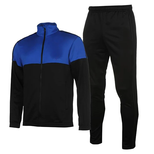 High Quality Blue Color Polyester Cotton Made Men Track Suits