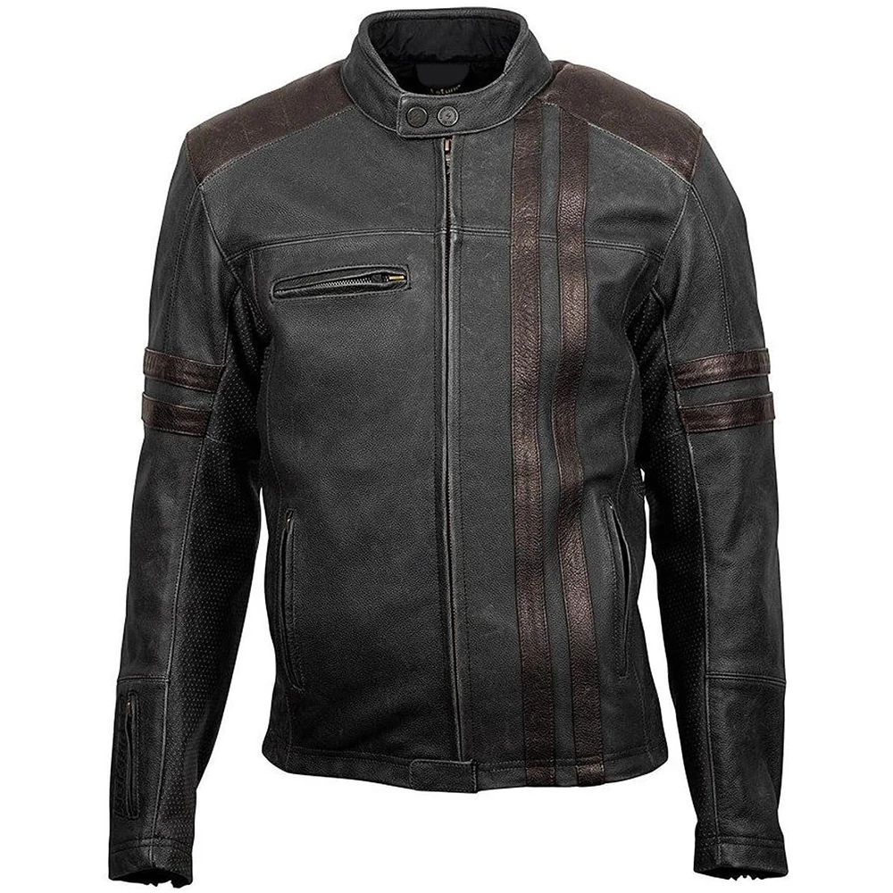 CE Approved Protected Waterproof Windproof Motorcycle Leather Jackets Custom Color Leather Motorbike Jacket