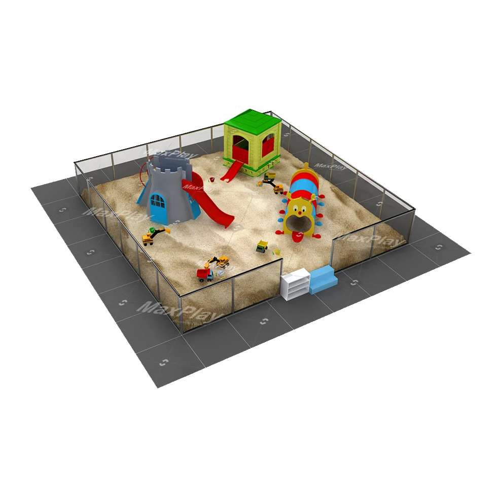 GLASS DESIGN ! Customizable High Quality Play Sand Large Size Commercial Sandbox Full Set By Maxplay