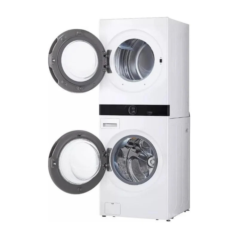 WHOLESALE 27-Inch Smart Wash Tower 360 degree, AI Fabric Sensors, Steam Technology, Voice Control & Single Unit Design