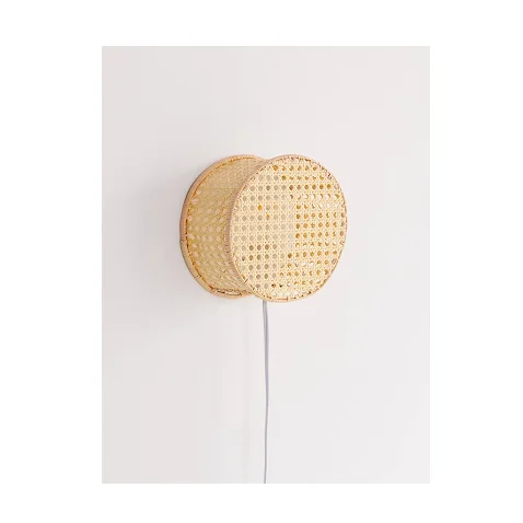 Hot sale wall Lamp Rattan wall Lights with Handmade rope Woven shade for Home Decor Light Fixtures for home decor