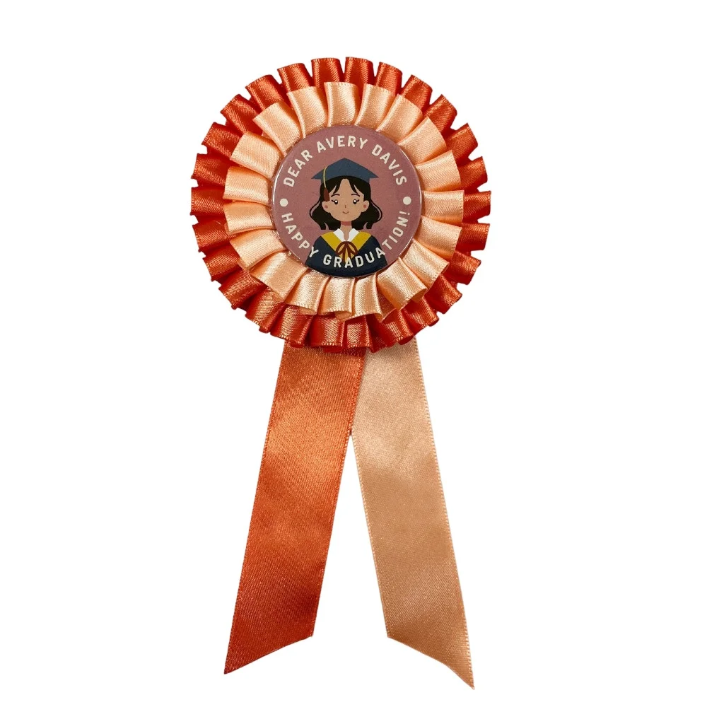 school event custom blank rosettes ribbons awards