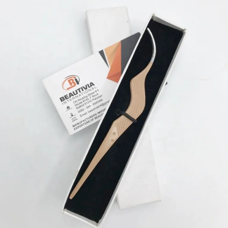 Private Label Wholesale Sustainable Stainless Steel False Eyelash Applicator Lash Applicator /Custom Brand Name