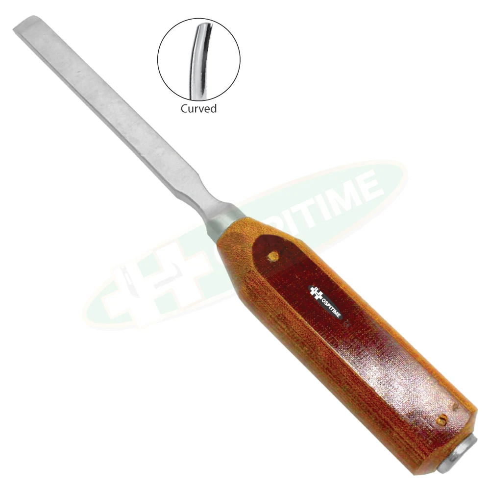 Hospitime Bone Chisel Fiber Handle - Stainless Steel Orthopedic Surgical Instruments