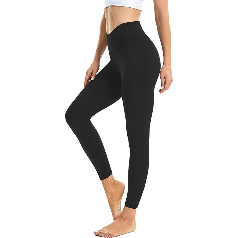 Recycled Material Tights For Women Workout Yoga Pant Leggings Wholesale Custom Fitness Yoga Training Jogging Wear High